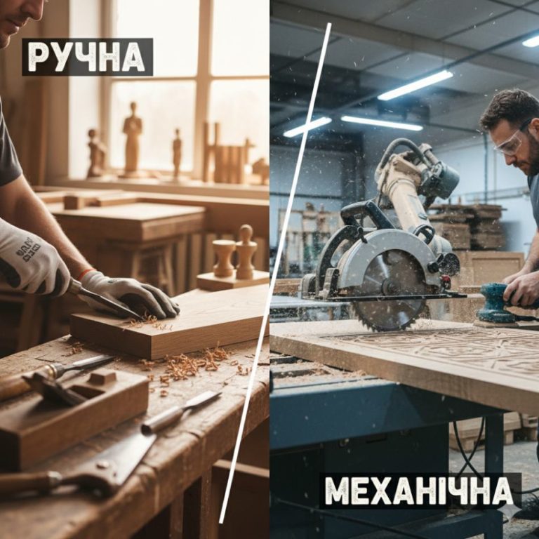 Ручна vs Механічна обробка деревини