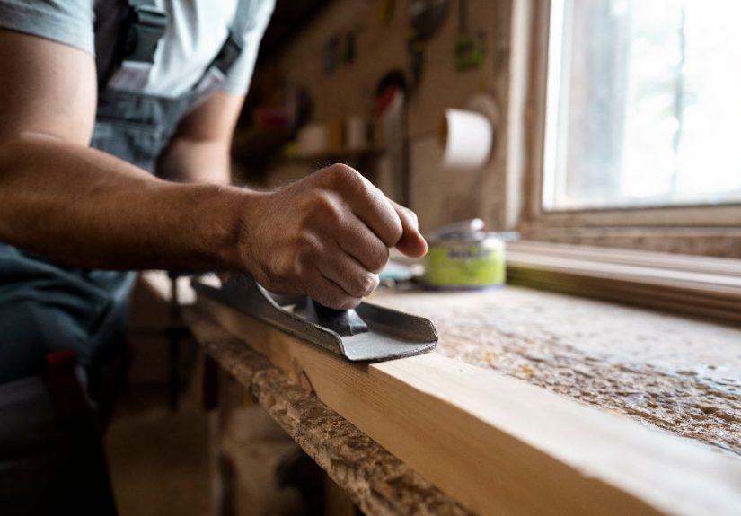 carpenter-cutting-mdf-board-inside-workshop